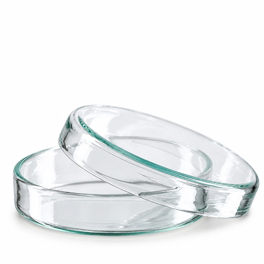 Petrischale 60x15 aus Glas Petrischale 60x15 mm aus Borosilikatglas für Labor und Gewerbe 2er-Set transparent stapelbar