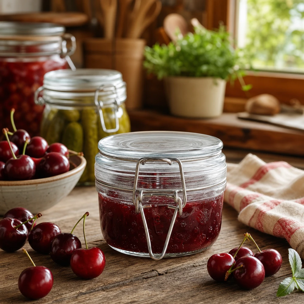 200ml Vorratsglas mit Silikonring und Bügelverschluss UNiTWIST 200ml Einmachglas mit Bügelverschluss für professionelle Konservierung und Lagerung im Gastronomiebedarf