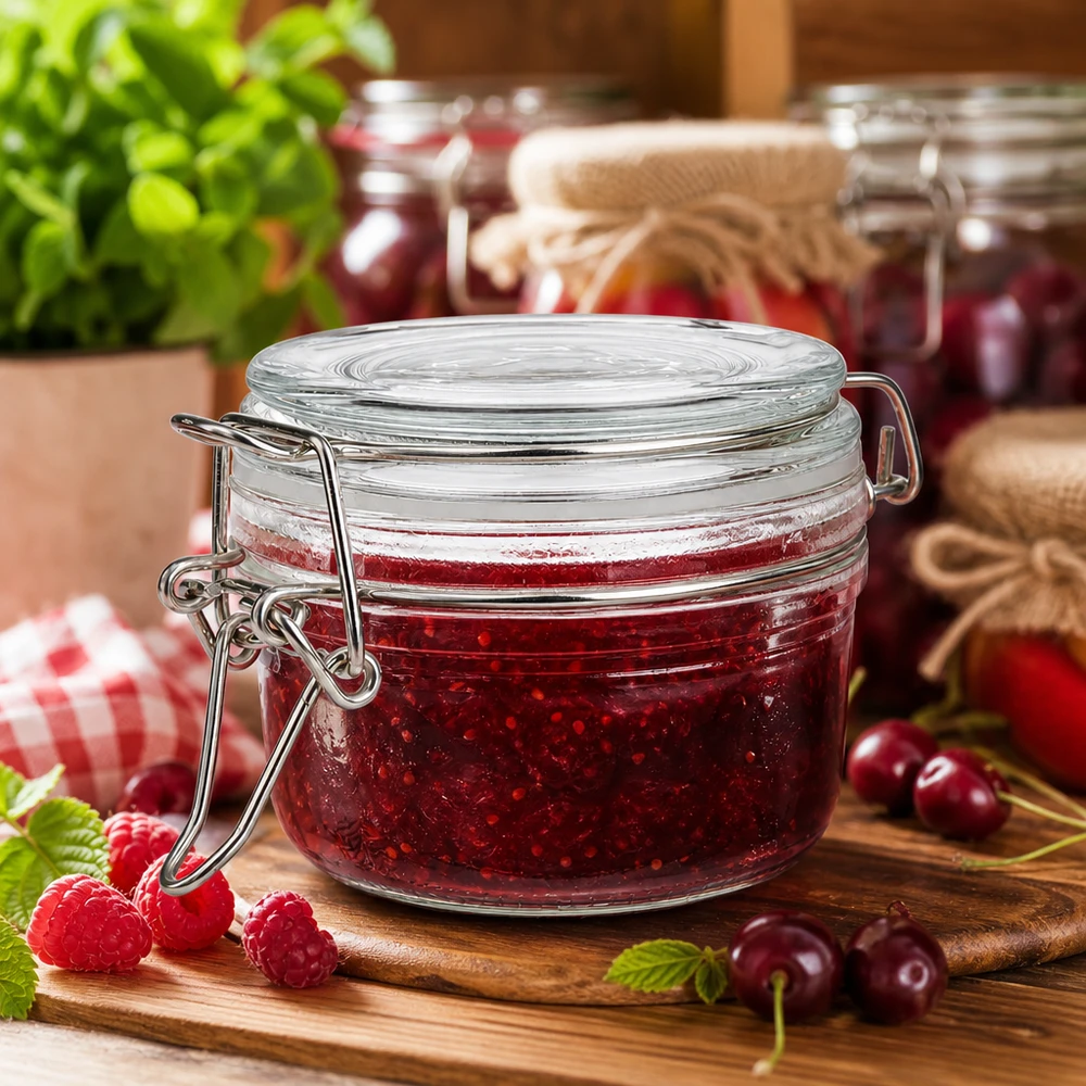 100ml Vorratsglas mit Bügelverschluss für professionelle Lebensmittellagerung - Glasdose für Gewerbetreibende bei Pacadu