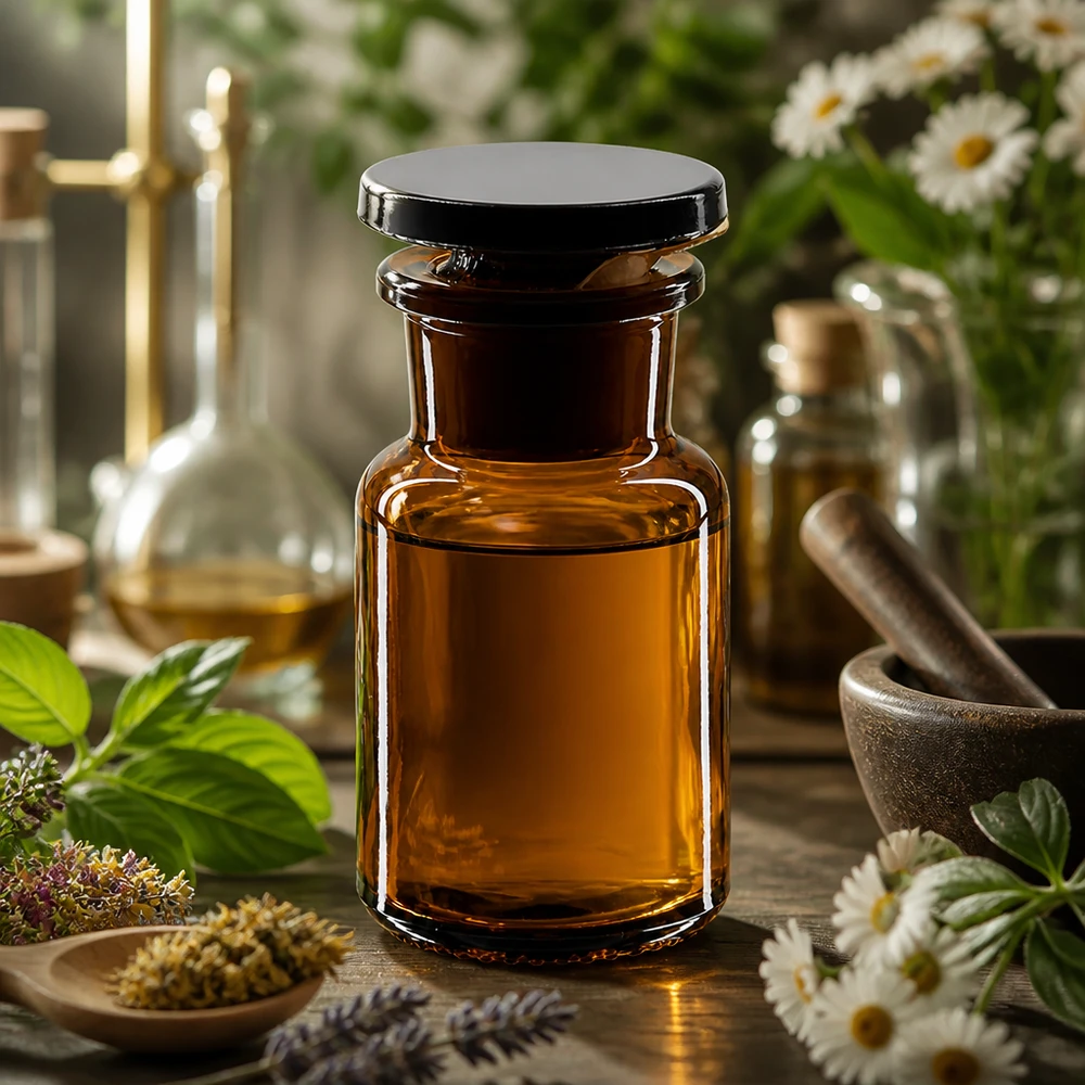 Braune Weithalsflasche 50ml mit Glasstopfen für Labor und Gewerbe aus hochwertigem Braunglas