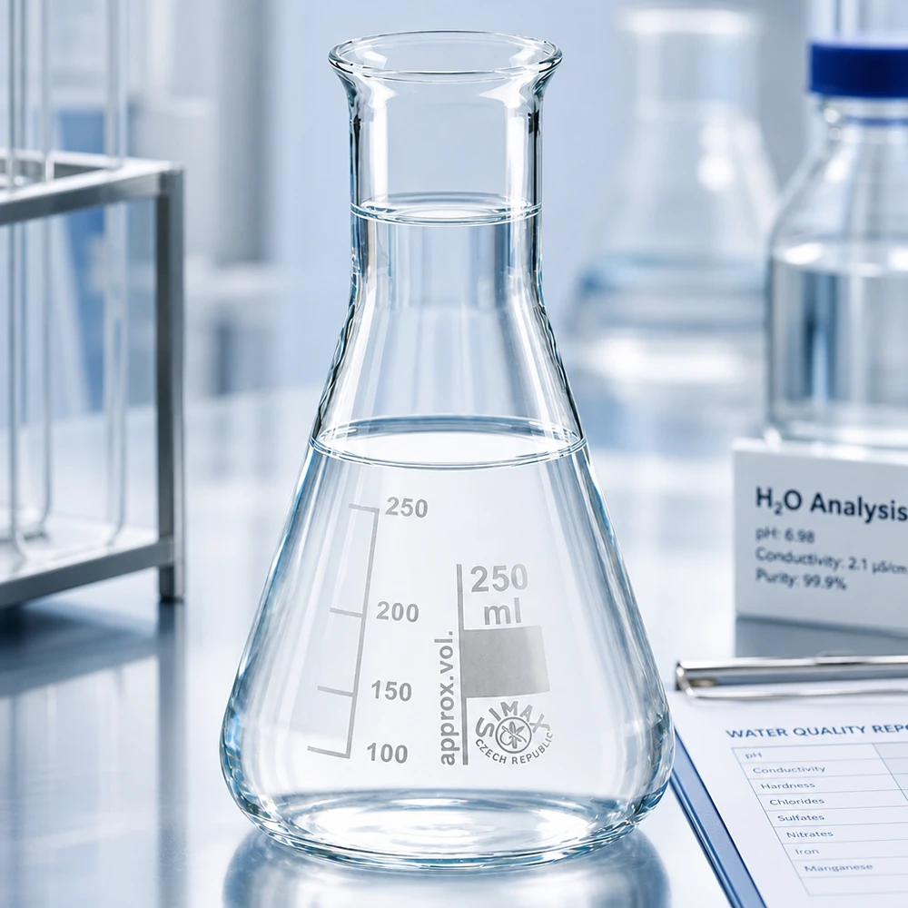Erlenmeyerkolben 250ml Enghals aus Borosilikatglas für professionelle Laboranalyse und chemische Anwendungen