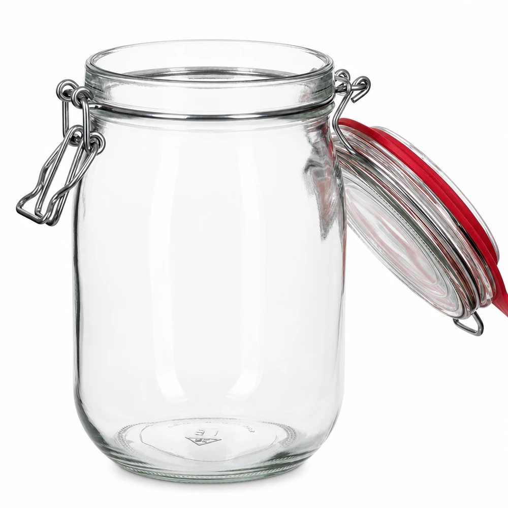 1140ml Vorratsglas Typ G mit Bügelverschluss UN.. 1140ml Vorratsglas mit Bügelverschluss für professionelle Lagerung - hochwertiges Glasmaterial für Gewerbetreibende