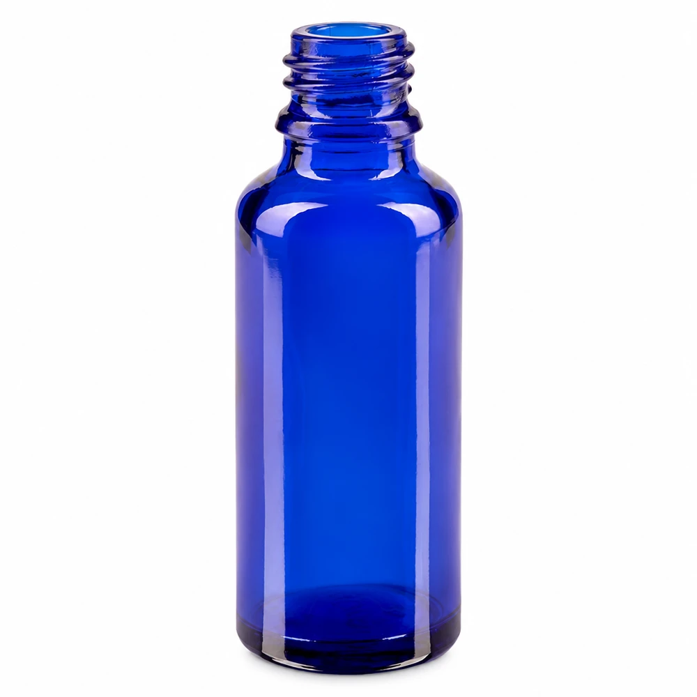 Tropfflasche 30ml DIN 18 BLAUGLAS 30ml Apothekerflasche ApoGlas aus blauem Glas für professionelle Abfüllung im Fachhandel
