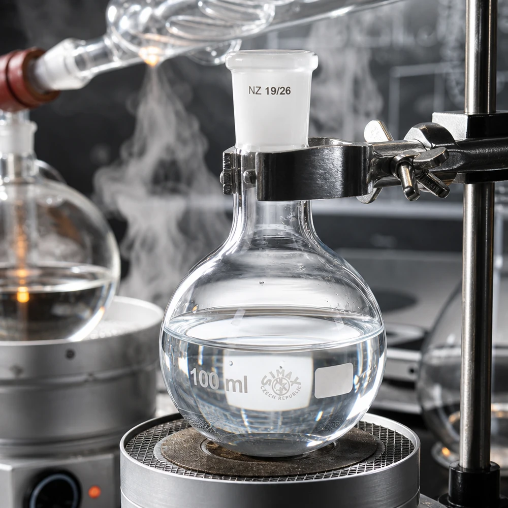 Stehkolben 100ml Borosilikatglas NS 19/26 Normschliff für professionelle Laboranwendungen bei Pacadura.de
