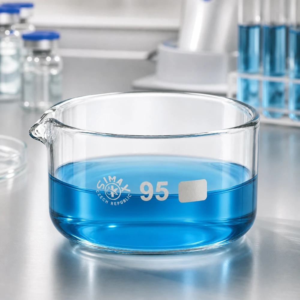 Kristallisierschale 300ml Borosilikatglas mit Ausguss Ø95mm für Labor und Gewerbe SIMAX