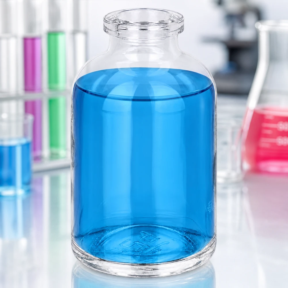 Injektionsflasche Klarglas 50ml für pharmazeutischen und labortechnischen Einsatz im Fachhandel