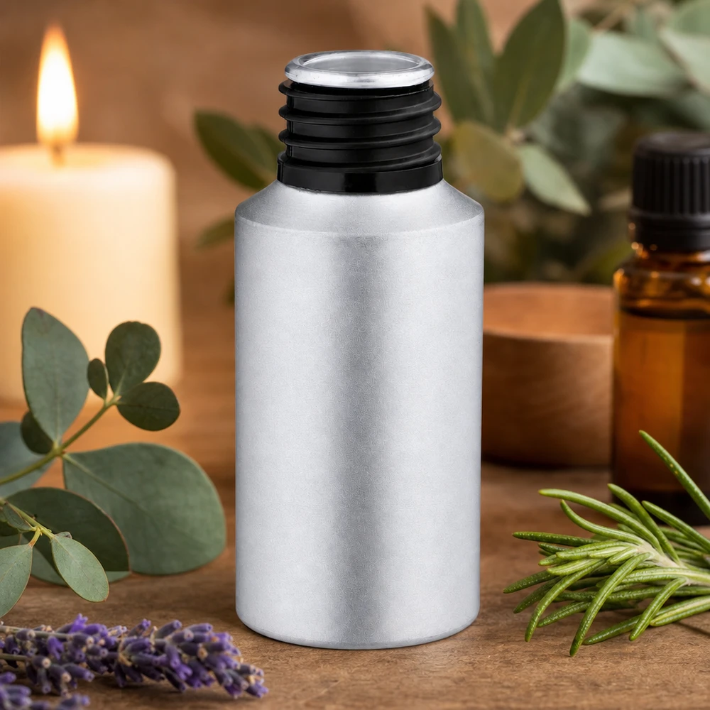 30ml Aluminiumflasche gebeizt mit schwarzem Gewinde für professionelle Kosmetik und Aromatherapie Anwendungen