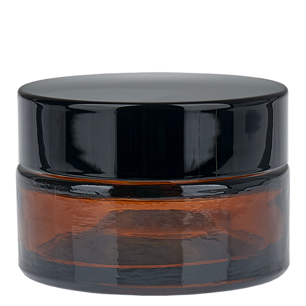 Glastiegel 20ml braun mit Einlegedeckel UNiTWIST