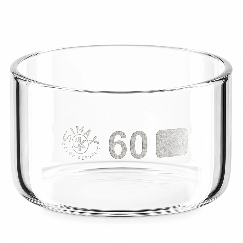 60ml Kristallisierschale ohne Ausguss Borosilikat ø60mm Kristallisierschale 60ml aus Borosilikatglas ohne Ausguss ø60mm für professionellen Laboreinsatz SIMAX