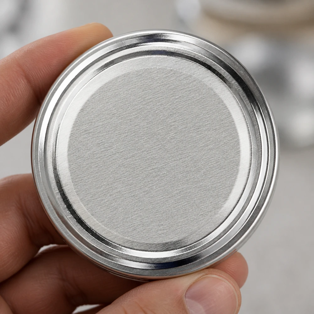 58mm TO58 BasicSeal Twist-Off-Deckel silber aus Weißblech für gewerbliche Abfüllung im Großeinkauf