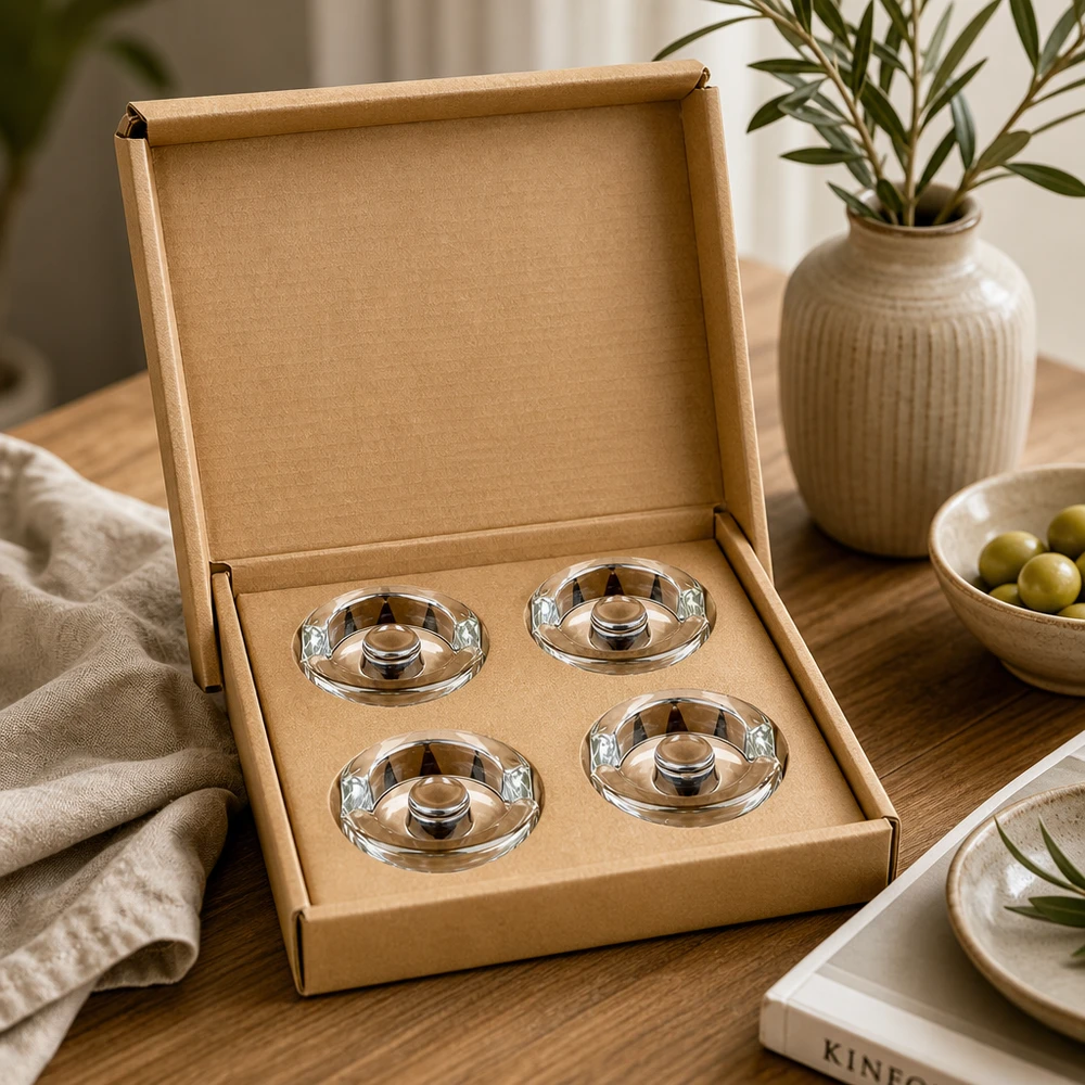 Fermentier-Glasgewichte mit Griff 4er Set UNiTWIST Professionelle Fermentier-Glasgewichte UNiTWIST 4er Set in nachhaltiger Kartonbox für gewerbliche Fermentation