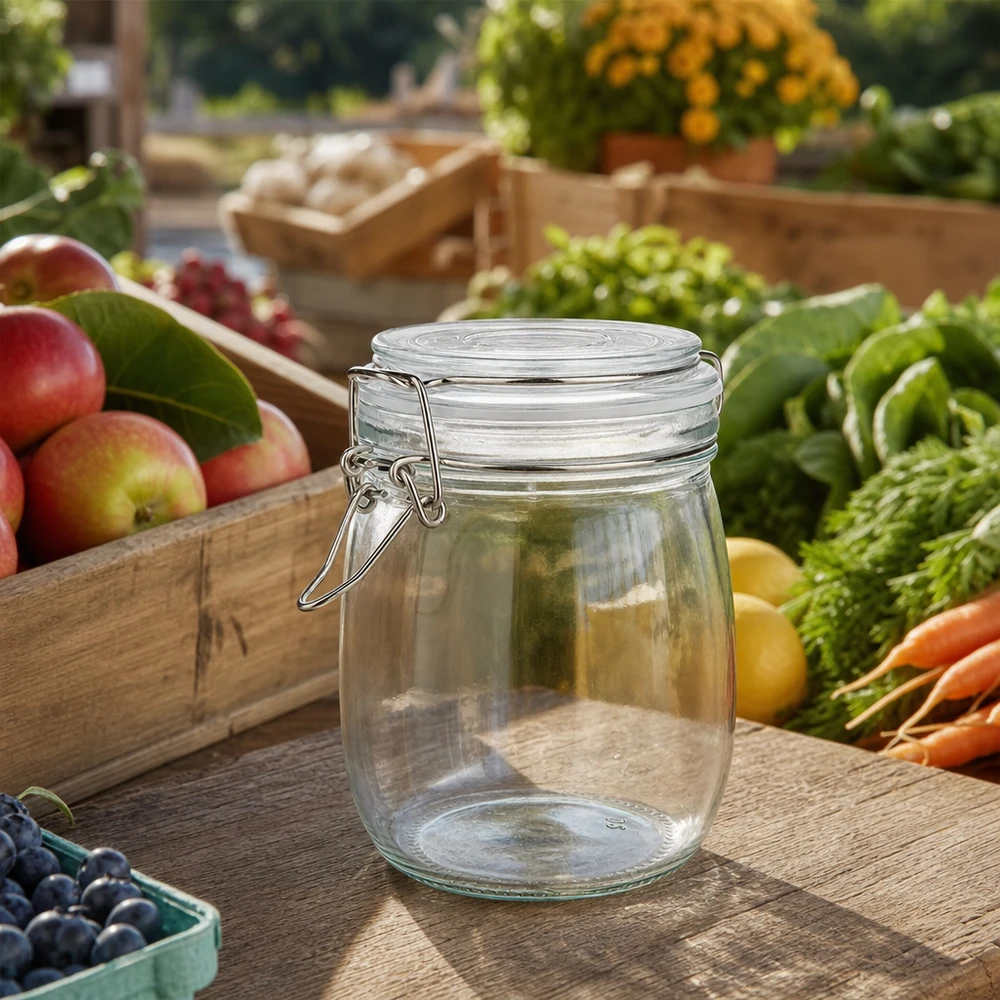 750ml Vorratsglas mit Bügelverschluss für professionelle Lebensmittellagerung im Fachhandel bei Pacadura