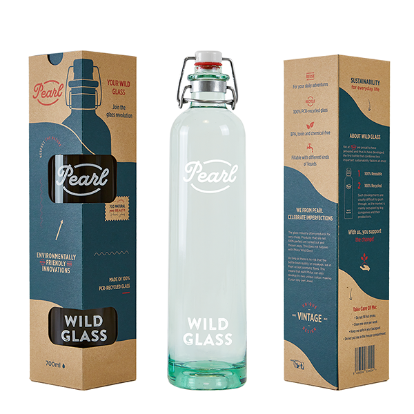 Pearl Bottle 70 CL Swing Clip, Wild Glass Pearl Bottle 70 CL Swing Clip, Wild Glass