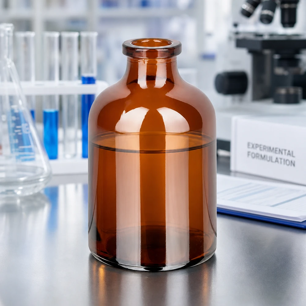 Injektionsflasche Braunglas 50ml Injektionsflasche 50ml Braunglas für pharmazeutische und laborchemische Anwendungen im Fachhandel