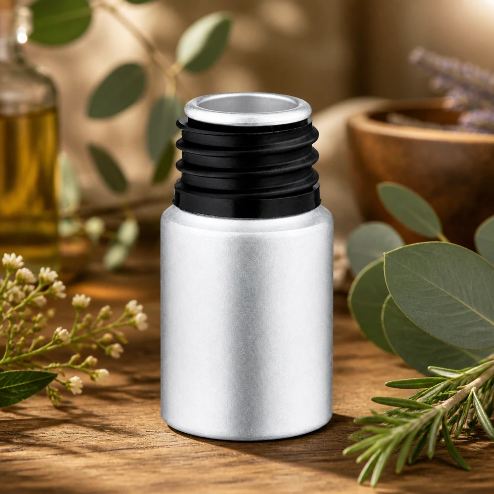 10ml gebeizte Aluflasche 10ml gebeizte Aluminiumflasche für professionelle Anwendung im Gewerbeeinsatz - hochwertige Aluflasche mit Schraubversch