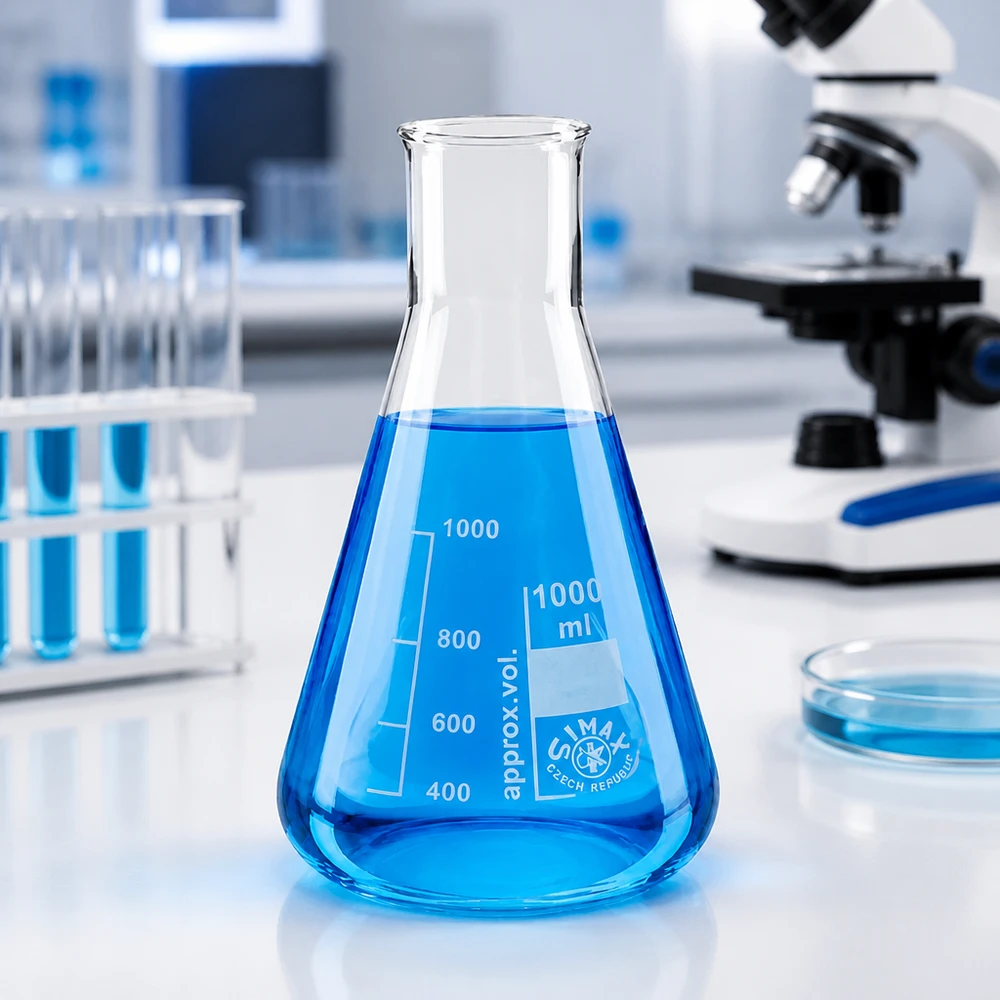 Erlenmeyerkolben 200ml Weithals aus Borosilikatglas für professionelle Laboranwendungen bei Pacadura.de