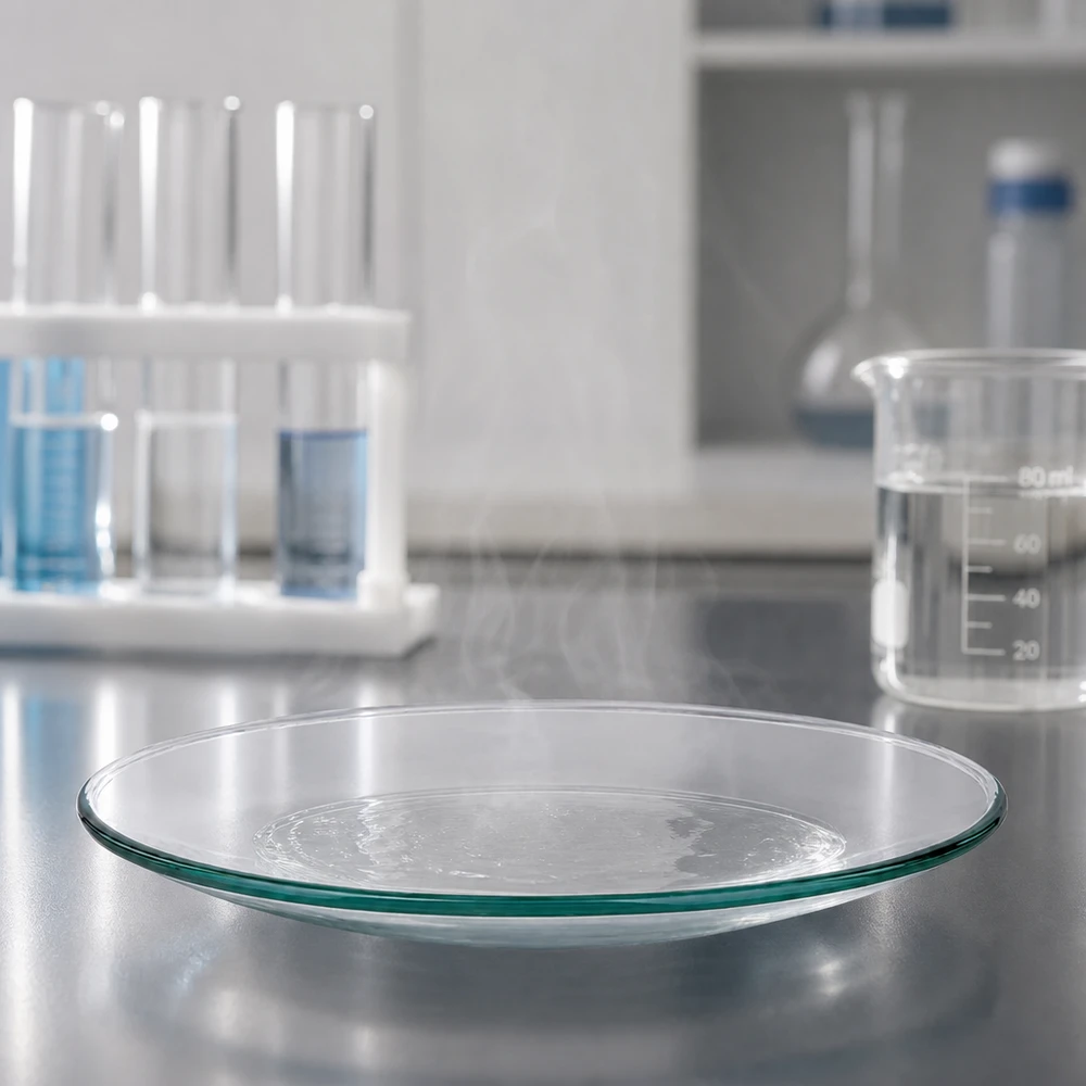Uhrglasschale 100mm Durchmesser aus Borosilikatglas für Laboranalysen und professionelle Anwendungen bei Pacadura