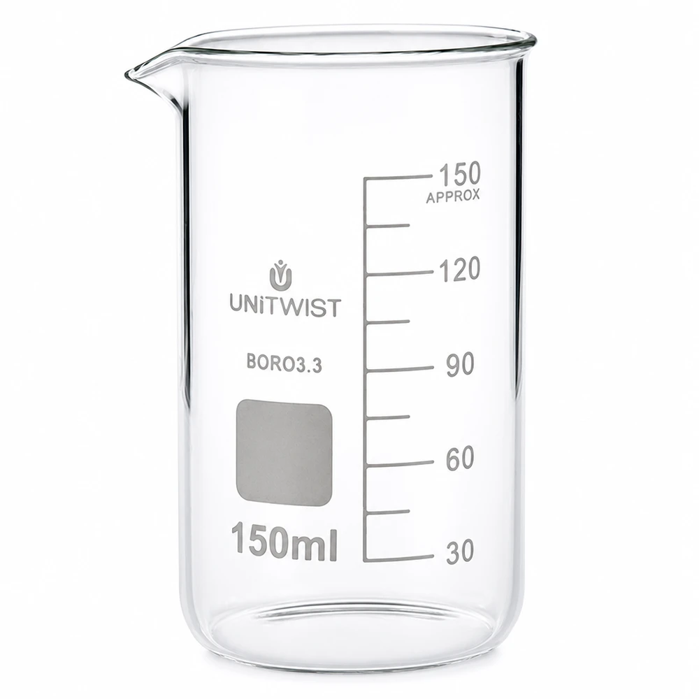 Becherglas 150ml Borosilikat, hohe Form UNiTWIST Becherglas 150ml Borosilikat hohe Form UNITWIST für professionellen Laboreinsatz im Fachhandel