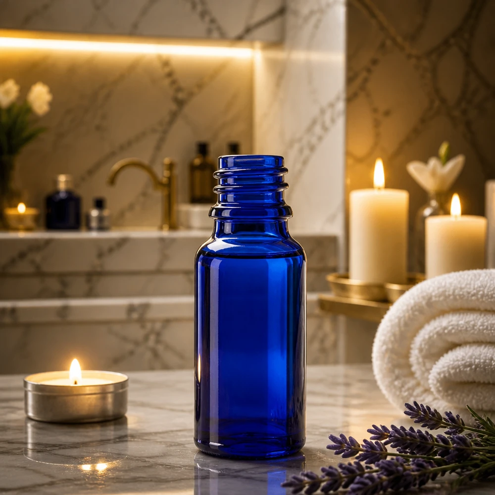 10ml blaue Apothekenflasche ApoGlas für professionelle Anwendung in Apotheken und Kosmetik
