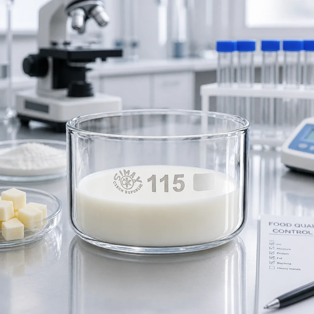 500ml Kristallisierschale Borosilikatglas ø115mm ohne Ausguss für Laboreinsatz Lebensmittelqualitätskontrolle