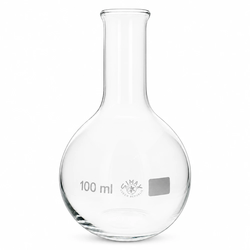Stehkolben 100ml Enghals aus Borosilikatglas für professionelle Laboranwendungen bei Pacadura.de
