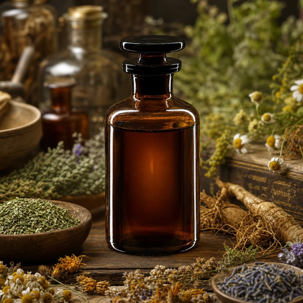 Rundschulterfl. 50ml braun Enghals Glasstopfen Braune Rundschulterflasche 50ml Enghals mit Glasstopfen für professionellen Labor- und Apothekenbedarf