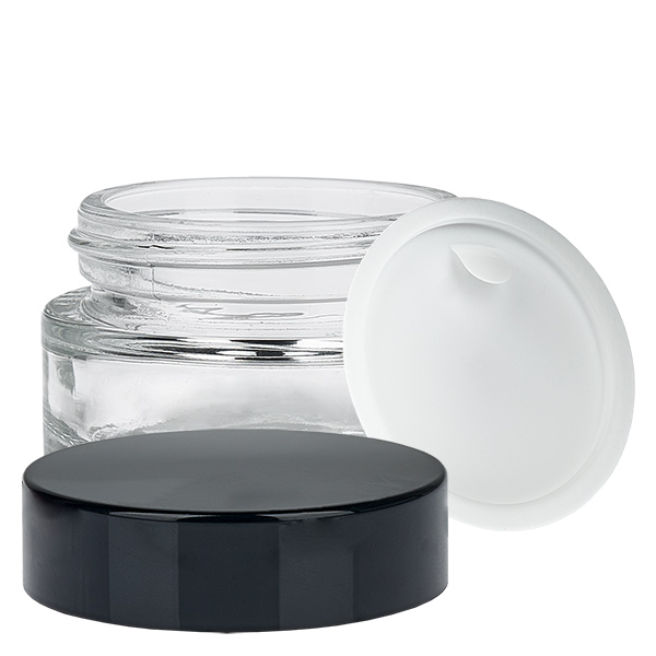 Glastiegel 20ml klar mit Einlegedeckel UNiTWIST Glastiegel 20ml klar mit Einlegedeckel UNiTWIST