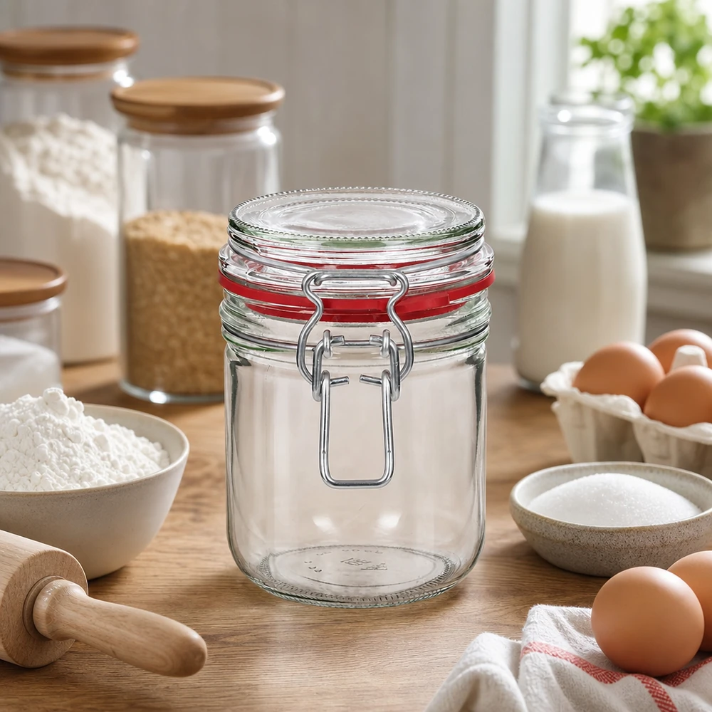 400ml Vorratsglas Typ G mit Bügelverschluss UN.. 400ml Vorratsglas mit Bügelverschluss für gewerbliche Küchen und professionelle Lebensmittellagerung