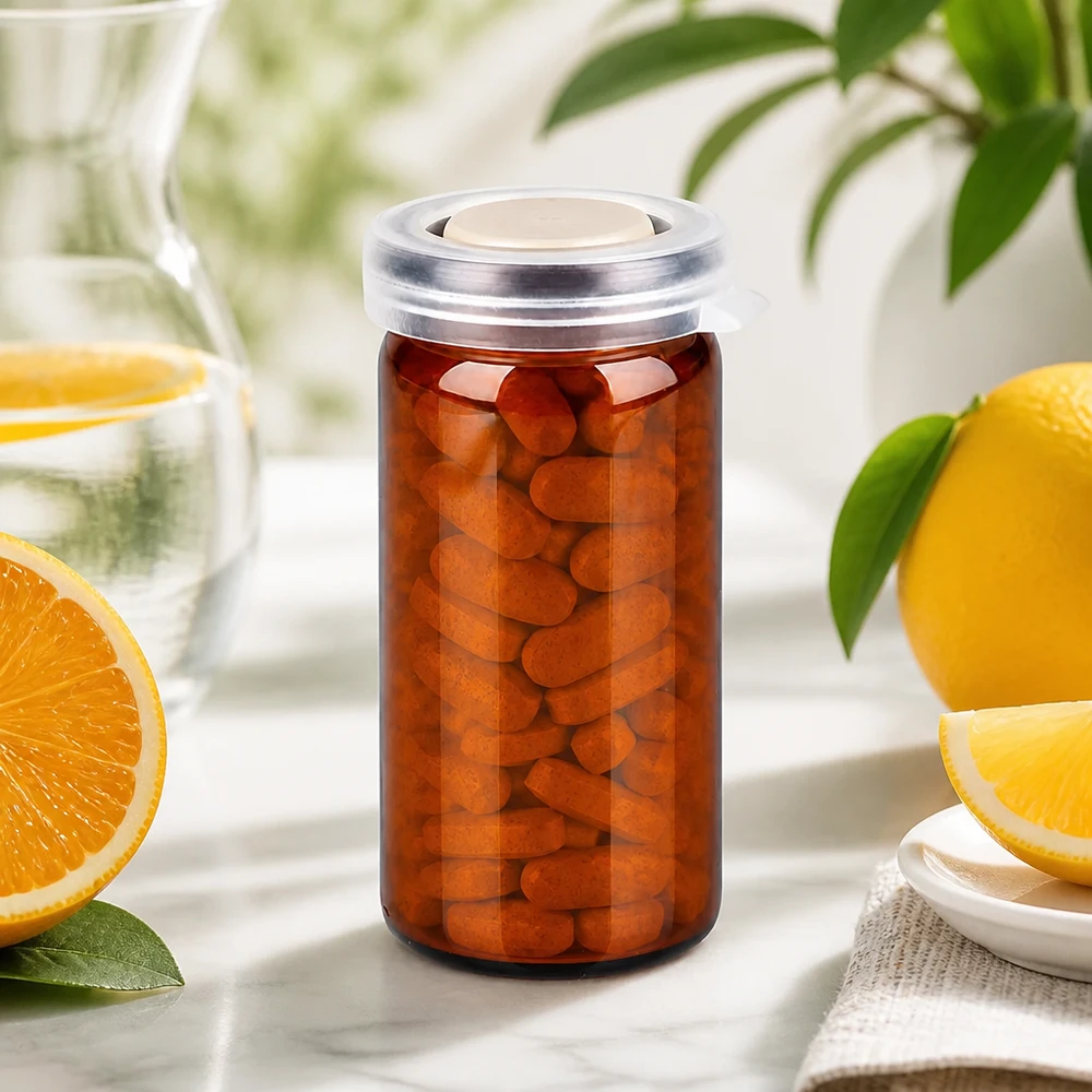 Tabletten/Rollrandglas 10ml braun mit Schnappdeckel Braunes Rollrandglas 10ml mit Schnappdeckel für Tabletten gewerblicher Einsatz Pacadura
