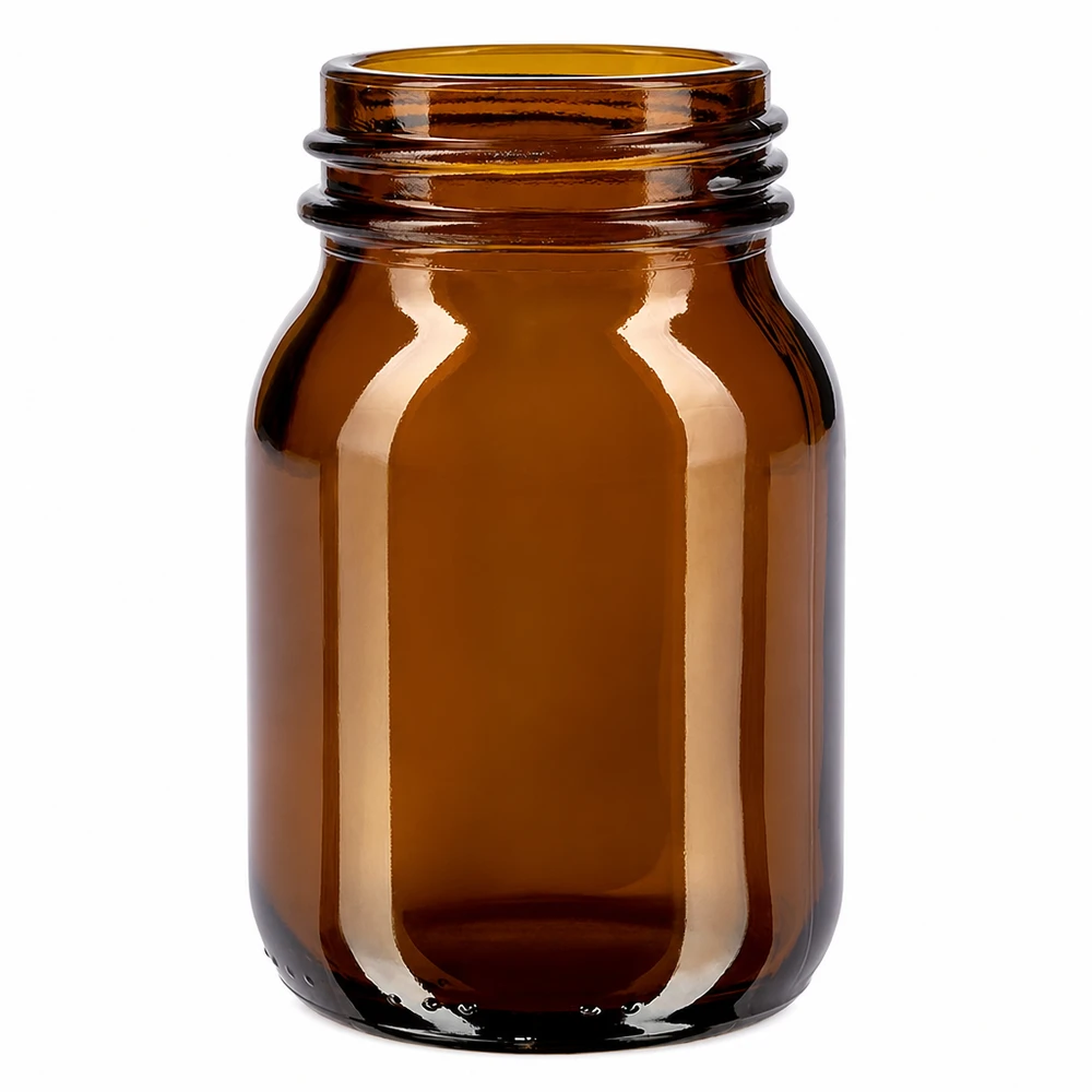 75ml Weithalsflasche aus Braunglas mit DIN 40 Gewinde für professionelle Anwendungen im Fachhandel