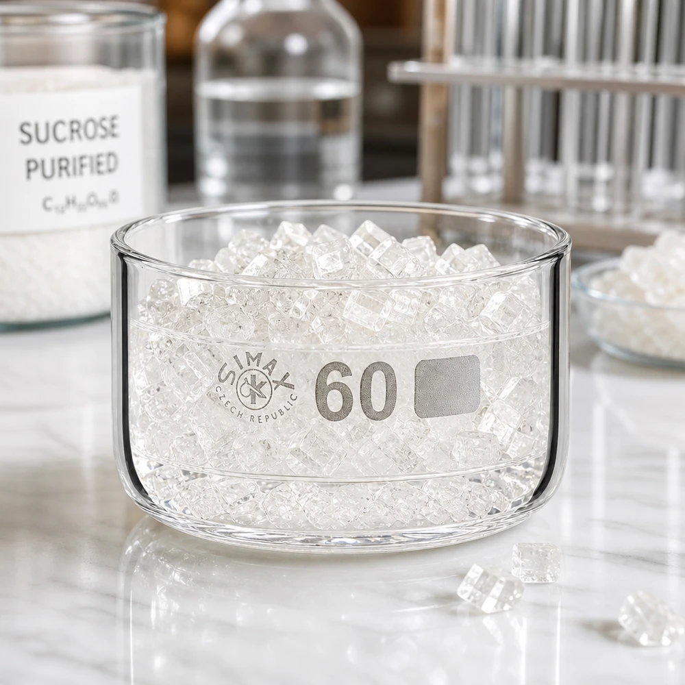60ml Kristallisierschale ohne Ausguss Borosilikat ø60mm 60ml Kristallisierschale Borosilikatglas ohne Ausguss Ø60mm SIMAX für Labor und Gewerbe