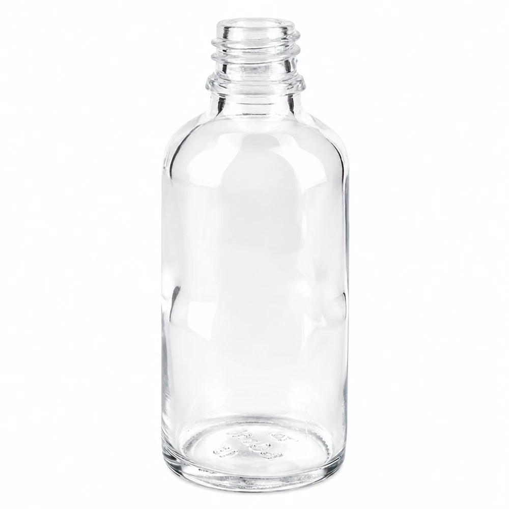50ml klare Apothekenflasche aus ApoGlas für professionelle Anwendung in Pharmazie und Kosmetik
