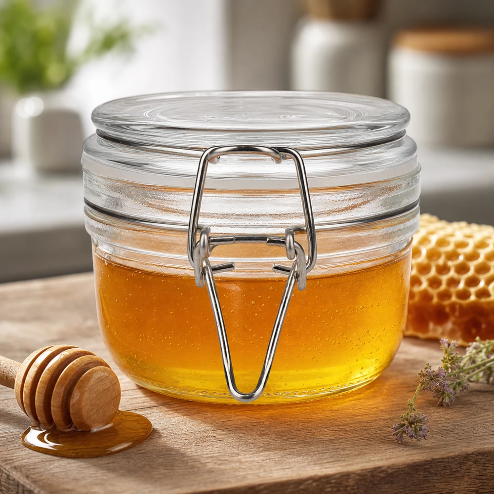 200ml Vorratsglas mit Bügelverschluss für professionelle Lebensmittellagerung - Glas-Konservenglas für Gewerbebetriebe