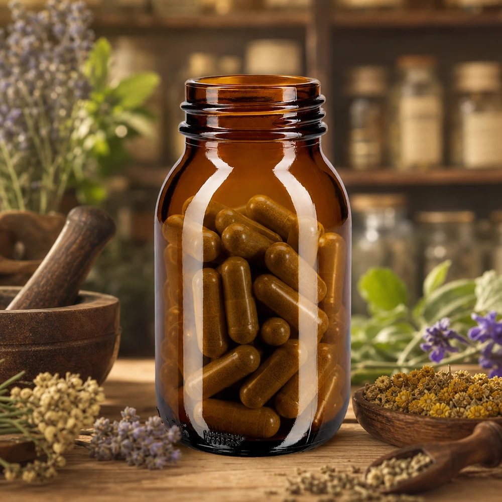 125ml Weithalsflasche Braunglas für professionelle Lagerung von Kapseln und pharmazeutischen Produkten bei Pacadura