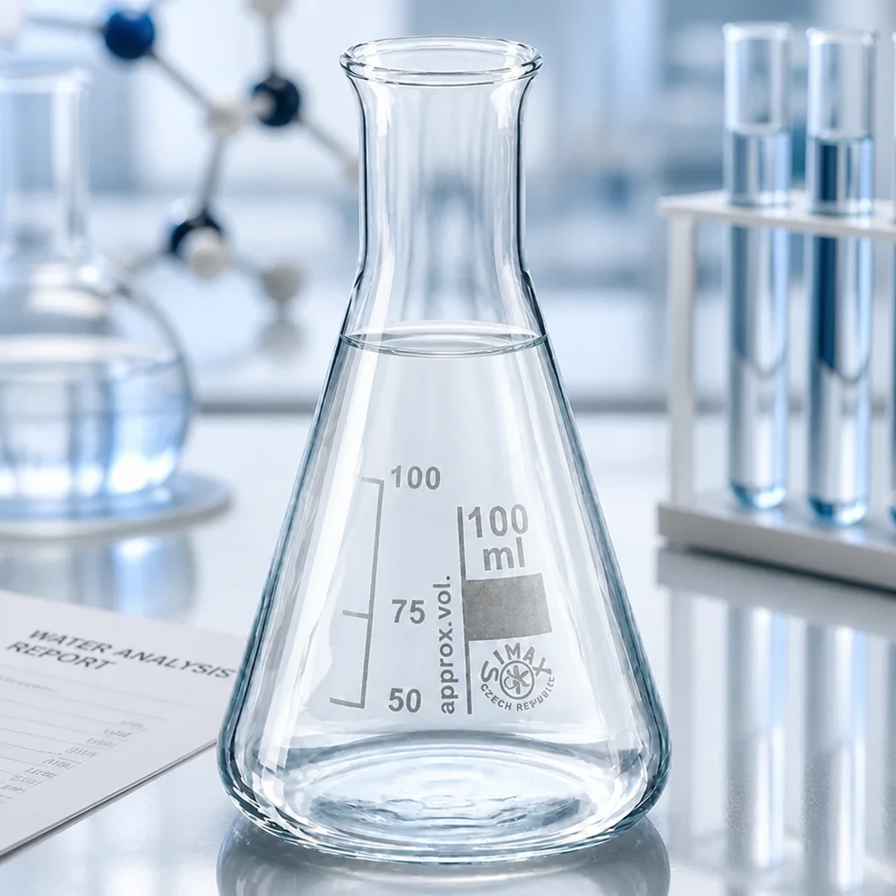 Erlenmeyerkolben 100ml Enghals Erlenmeyerkolben 100ml Enghals aus Borosilikatglas für professionelle Laboranwendungen bei Pacadura.de