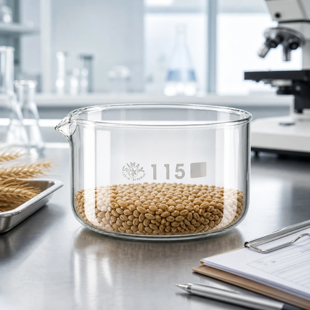 500ml Kristallisierschale Glas mit Ausguss Ø115mm SIMAX für Labor und Gewerbe professionell