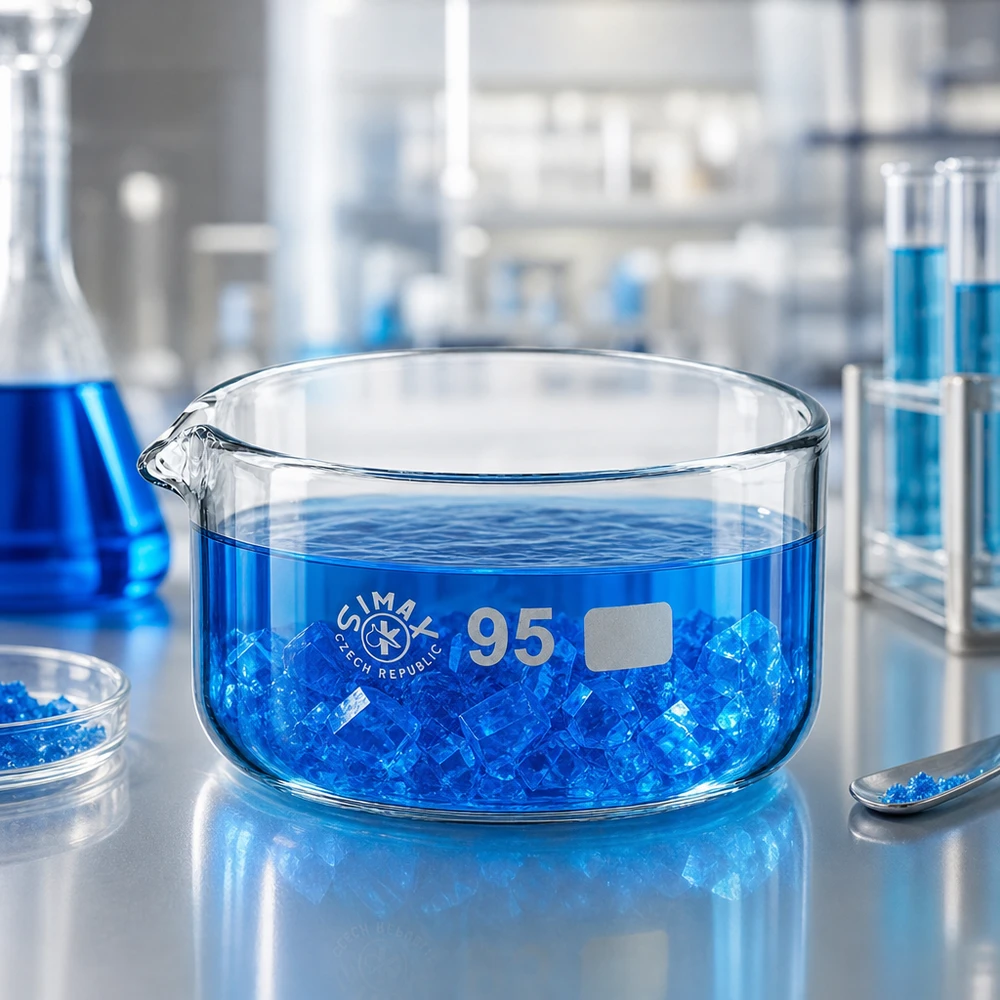 Kristallisierschale 300ml Borosilikatglas Ø95mm mit Ausguss für Labor und Industrie bei Pacadura