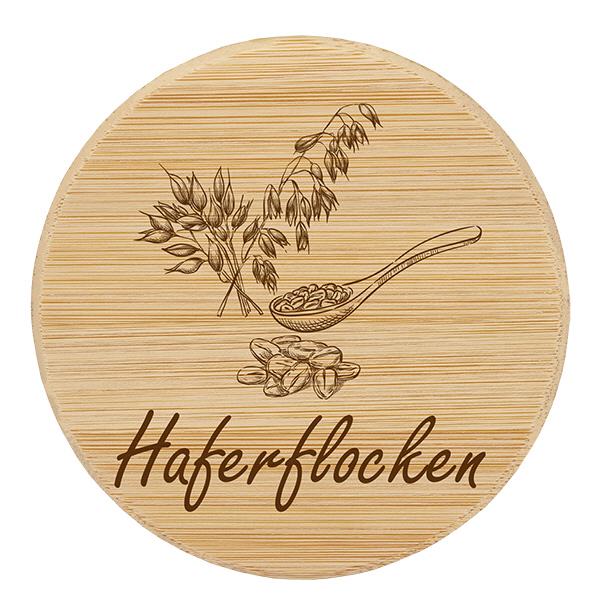 Holzdeckel "Haferflocken" für WECK RR100