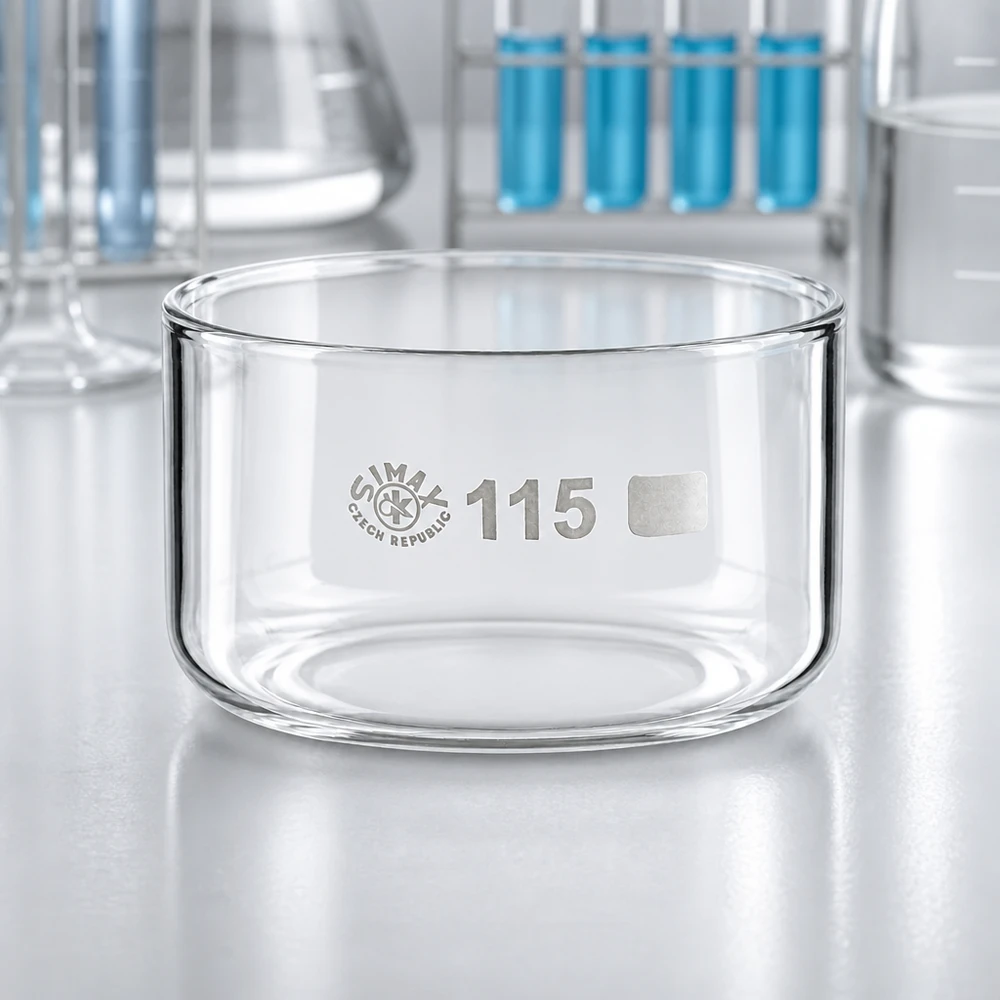 Simax Kristallisierschale 500ml Borosilikatglas ohne Ausguss Durchmesser 115mm für Labor und Gewerbe
