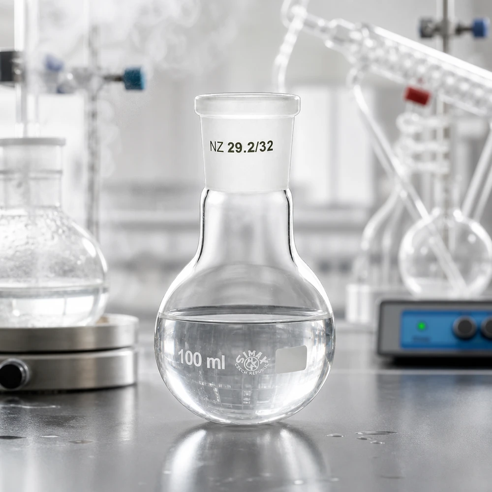 Stehkolben 100ml Borosilikatglas NS 29/32 Normschliff für professionelle Laboranwendungen bei Pacadura.de