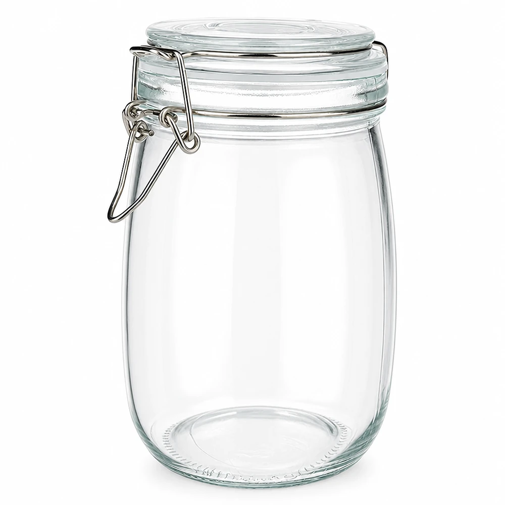 1000ml Vorratsglas mit Silikonring und Bügelverschluss UNiTWIST 1000ml Vorratsglas aus Glas mit Bügelverschluss für professionelle Lagerung im Fachhandel bei Pacadura