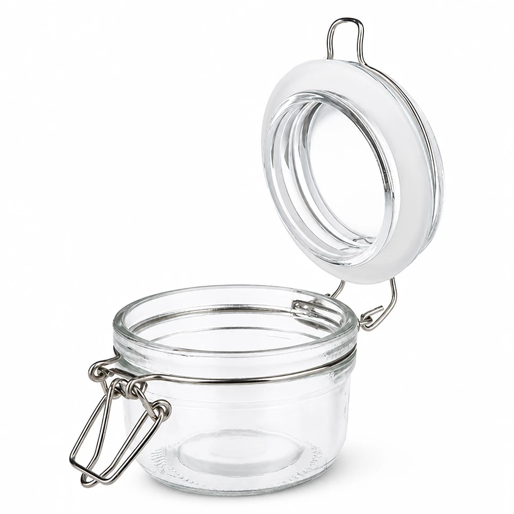 100ml Vorratsglas mit Bügelverschluss für gewerbliche Lagerung - hochwertiges Glas für professionellen Einsatz