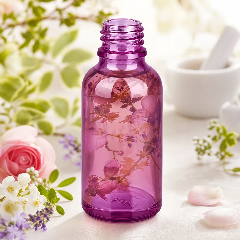 30ml Apothekenflasche violett Glas UT18/30 UNiTWIST Gewinde für professionelle Kosmetik und Pharmazie