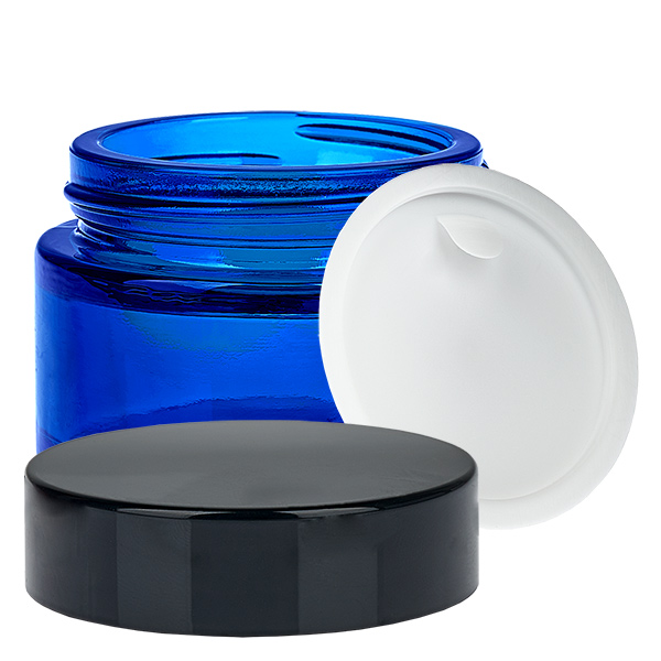 Glastiegel 30ml blau mit Einlegedeckel UNiTWIST Glastiegel 30ml blau mit Einlegedeckel UNiTWIST