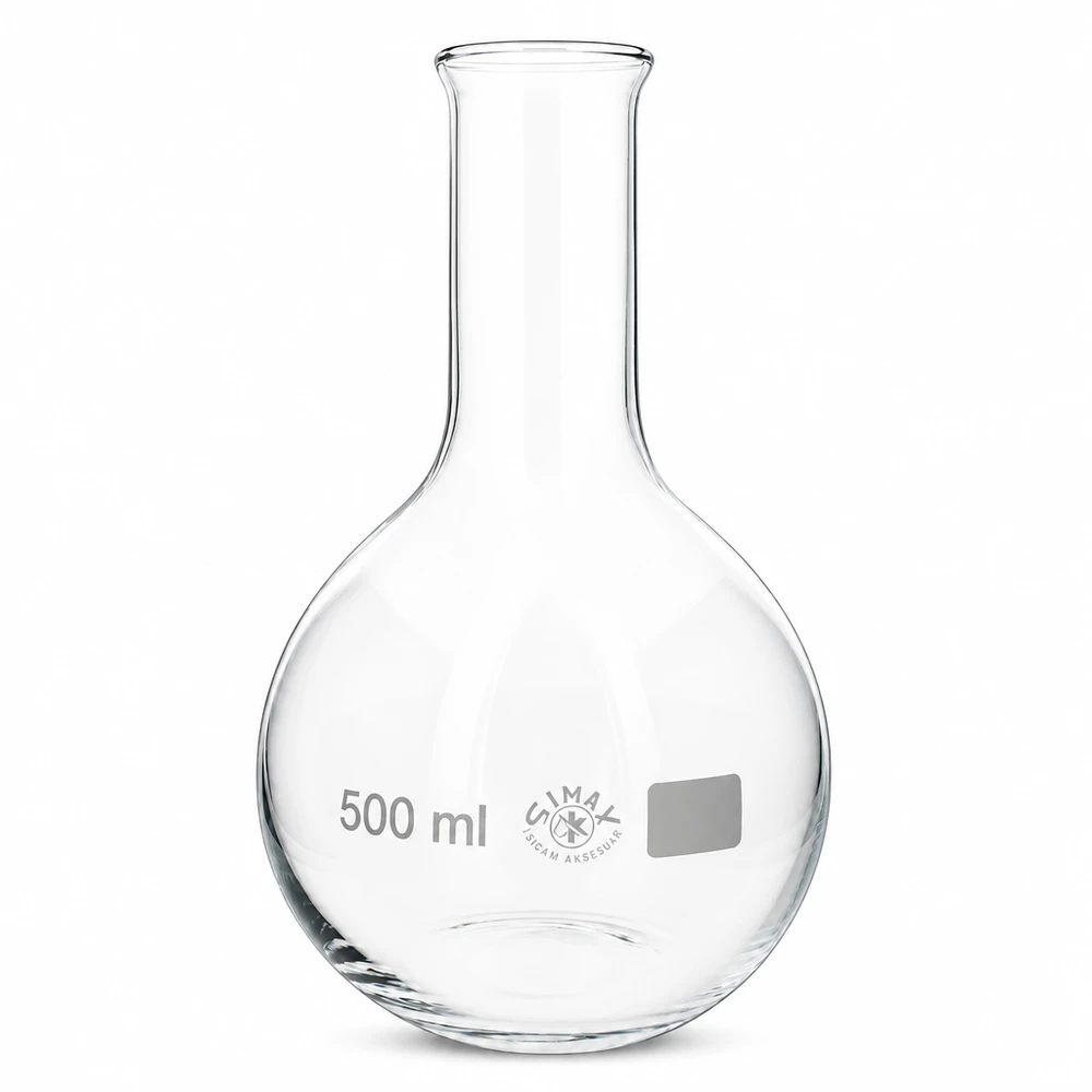 Stehkolben 500ml Enghals Stehkolben 500ml Enghals aus Borosilikatglas für professionelle Laboranwendungen bei Pacadura.de