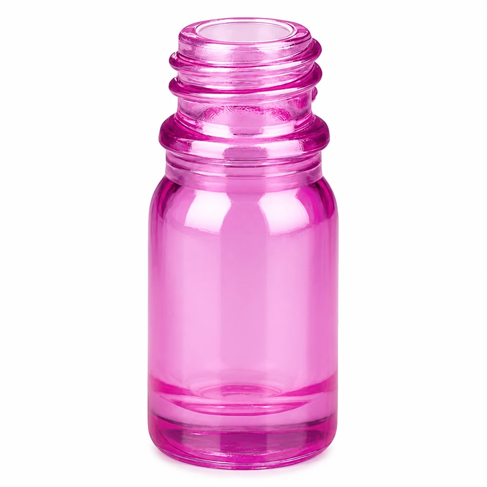 5ml Apothekenflasche aus Glas in violett für professionelle Anwendung im Pharmabereich mit UT18/5 UNiTWIST Gewinde