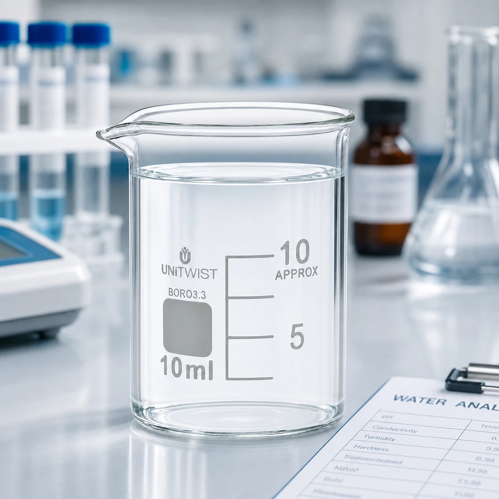 Becherglas 10ml Borosilikat 3.3 niedrige Form UNiTWIST Laborglas für professionellen Einsatz