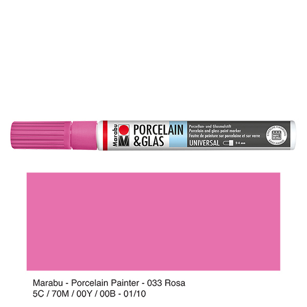 Malstift Rosa 2-4mm für Glas/Porzellan