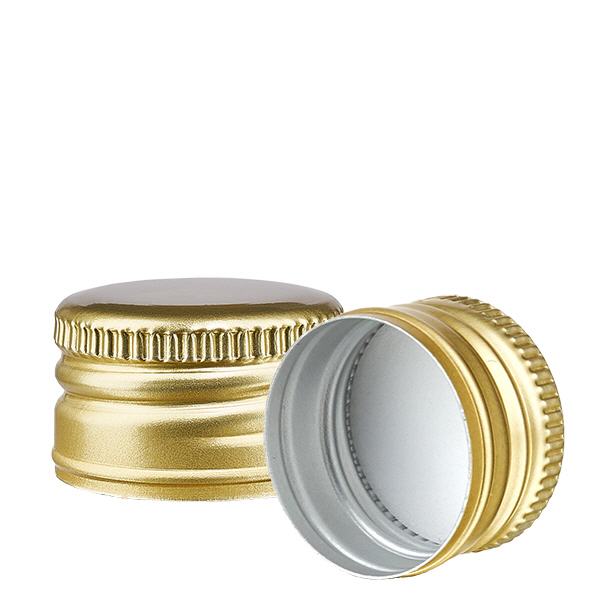 PP22 gold Aluminium Verschluss ohne Rollrand PP22 gold Aluminium Verschluss ohne Rollrand
