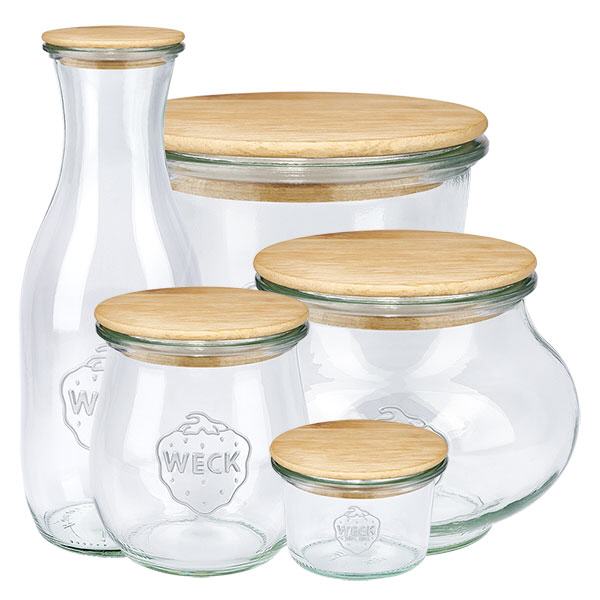 Holzdeckel (Buche) unbedruckt für WECK RR100